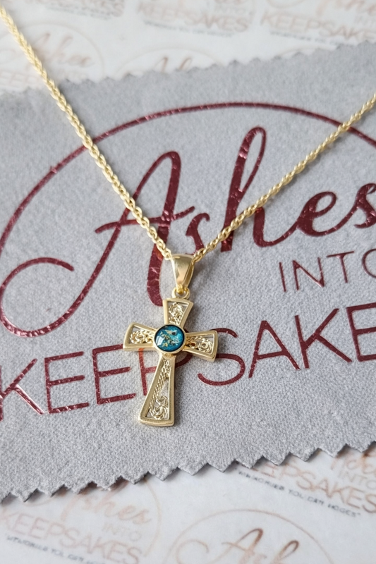 Gold Fancy Cross Pendant